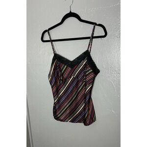 Talbots Striped Silk Cami‎ Size 8 Loose Flowy Top